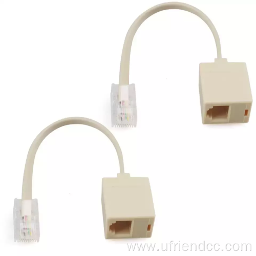 OEM RJ45 to RJ9 Ethernet Telephone Converter Adapter